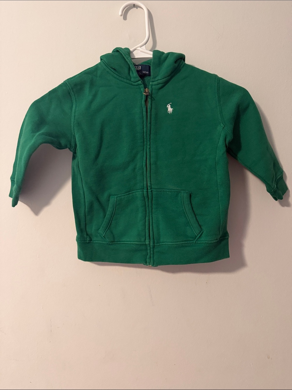 Ralph Lauren Emerald Green Zip Hoodie with Polo Pony